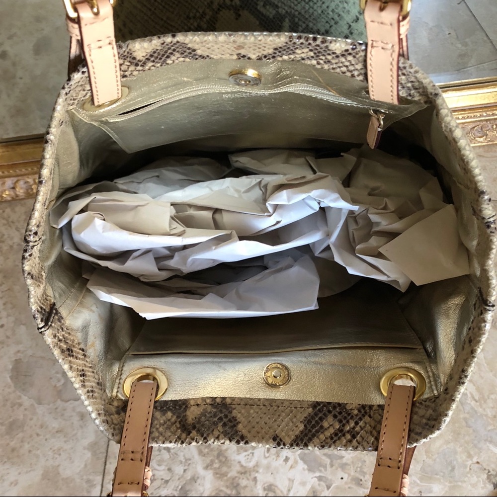 Authentic LARGE Michael Kors Snake Skin Tote Bag - Picture 5 of 5